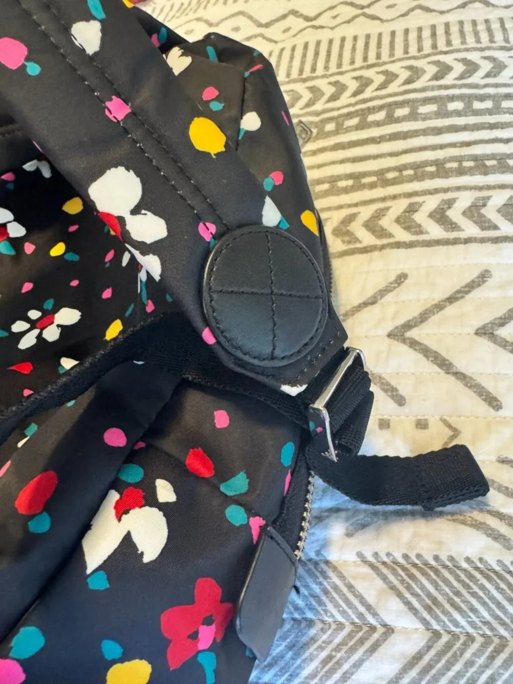 Marc Jacobs Floral Nylon Biker Backpack M0012502 Rare Multicolor Excellent